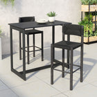 Zuo Iska Barstool - Black - Set of 2-Dimensions: 17.7" L x 18.1" W x 43.3" H