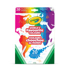 Crayola World's Favourite Colours Super Tips Markers - 20 Pack-PAIR WITH COLOURING BOOKS: Pair with the Crayola World’s Favourite Colours Colouring Book (sold separately) for a bundled gift idea