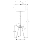 Monarch Specialties 63" H Contemporary Floor Lamp - Gold Metal / Ivory / Cream Shade-The 3-way switch functions with a standard tri-light bulb (not included) up to 150W to adjust the lighting and create the ambiance you desire in your living room, bedroom, or office