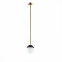 Modway Stellar 1-Light Pendant Light - Opal/Satin Brass-Modern 1-Light Pendant