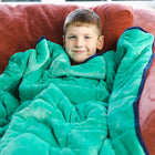 Bouncyband Soft Fleece Weighted Sensory Blanket for Kids - 7 lb Small - 56" x 36"-VERSATILE: Can be rested across the shoulders and back, on lap or stomach when reading, studying, or relaxing