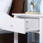 HOMCOM Modern 13.8" Nightstand - White-Made of MDF for reliable use