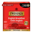 Twinings English Breakfast Black Tea Bags - 100 Pack-Made with carefully selected black teas blended to create a smooth and full-bodied flavour