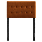 Modway Emily Stain-Resistant Performance Velvet Twin Size Headboard - Rust-Seven Mounting Positions