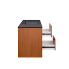 Modway Scenic 48" Wall-Mount Bathroom Vanity - Cherry/Black-Assembly Required