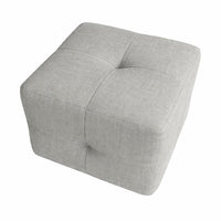 Exform Lilith Cube - Stool, Ottoman, Side Table - Grey Chenille- Multi-Use Cube (Side Table / Ottoman / Stool)
