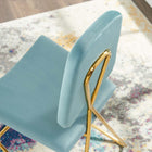 Modway Ponder Performance Velvet Counter Stool - Sea Blue-Dining Counter Stool