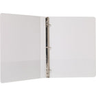 Staples Standard View Binder with D-Rings - 1/2" - White-Non-Stick, Archival safe material won't life ink or toner off printed pages