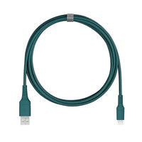 Basic Tech PBT6BMFITL Braided 6ft Lightning Cable - Teal-Sleek & Tangle Free
