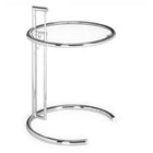 Plata Import Eileen Grey 20"H Round Side Table with Glass Top - Silver-Modern and sleek
