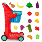 Battat Shopping Cart & Groceries Set-Playful Variety: Everything’s on the menu here – 14 colourful food items like fruit, veggies, cheese, chicken, and more are ready to be shopped for and served