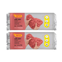 JOVI Air Dry Clay - 2.2 lb Bars - Terracotta - 2 Pack-Cool and Pleasant Texture: Experience the delight of working with JOVI Air Dry Clay, featuring a cool and pleasant texture that feels refreshing to the touch. Its moist consistency makes it exceptionally easy to shape and manipulate, allowing you to bring your creative visions to life effortlessly.
