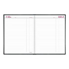 Brownline 2027 Daily Planner with Perfect binding - 10" x 7-7/8" - Black-Perfect binding with hard lizard-like cover