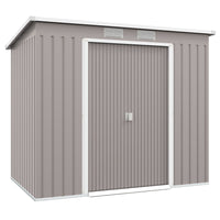 Outsunny 7' x 4' Lean to Garden Shed with Foundation Kit-Steel structure makes this a tough piece, suitable for outdoor use all-year round
