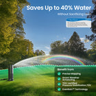 Aiper IrriSense N2 Lawn Smart Sprinkler Irrigation System with App-Controlled, Custom Watering Map - 4800 sq ft-Large-Coverage Precision Watering: Operating at 45 PSI, Aiper IrriSense N2 covers up to 4,800 sq.ft. with a 39 ft. spray range. EvenRain  technology mimics natural rainfall, and adaptive re-spray ensures complete coverage with no blind spots