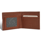 Champs Onyx Leather Access Bi-Fold Wallet - Brown-Double Bill compartment