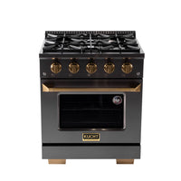 Kucht 30" KED Series Pro Style Propane Ready Dual Fuel Range - Gemstone-Cook and bake like a pro with the extra-large convection oven featuring 4.2 cu ft of capacity, a 5-rack configuration, and an extra-large oven window