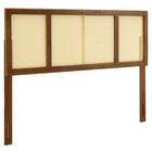 Modway Delmare Cane King Headboard - Walnut-King Wood Headboard
