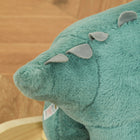 Qaba Kids Plush Dinosaur Rocking Horse with Wooden Rockers - Green-Soft, huggable plush body with comfortable padded seat for those long joy 