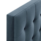 Modway Lily Stain-Resistant Performance Velvet Twin Size Headboard - Cadet Blue-Assembly Required