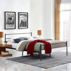 Modway Alina Platform Queen Bed Frame - Brown-Powder Coated Sturdy Steel Frame