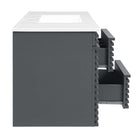 Modway Render 48" Wall-Mount Bathroom Vanity - Grey/White-8