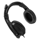 Adesso Xtream H5 Wired Multimedia Stereo Headset - Black-6ft (1.8m) durable cable with 3.5mm audio port for versatile connectivity