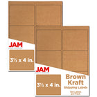 JAM Paper Mailing Address Labels, 3 1/3 x 4, Brown Kraft, 2 sets of 120 (4513702g)-Brown kraft
