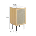Modway Chaucer 18" Bathroom Vanity - Oak/White-Adjustable Shelf