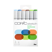 Copic Sketch Dual Tipped Ink Markers - Earth Essentials - Set of 6-Color Consistency and Quality