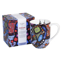 Oscardo Bear byJohn Rombough Porcelain Mug - 485ml-Indigenous Art Design - Bear by John Rombough, Chipewyan Dene artist, First Nations artwork celebrating cultural heritage and tradition