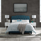 Modway Amelia Upholstered Fabric Full Bed - Azure-Soft Polyester Fabric Upholstery