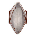 Champs Onyx Leather Open Tote - Brown-Inner RFID zipper pocket