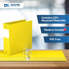 Davis Group Premium Economy Binder - Round Ring - 3" - Yellow - 6 Pack-Ideal for Conferences, Reference, Colleges & Universities