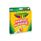 Crayola Broad Line Markers, 10 Count-Broad Line Markers with conical tip allows kids to colour with thick lines or draw with thin lines