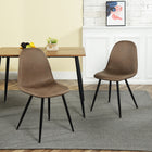 FurnitureR Dining Side Chairs - Vintage Brown - 4 Pack-Set of 4 chairs included