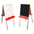 Crestline Child's Double Easel - Black-This easel features a lead-free chalkboard on one side and a white dry-erase board on the reverse.