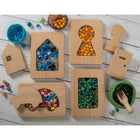 Learn Well Little Looking Shapes - Home-Fit the pieces into the shapes, draw around them, fill them with sand, beads, buttons or squish them into play dough