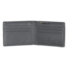 Club Rochelier Men's Slim Wallet with Zippered Pocket - Charcoal Grey-Zippered coin pocket