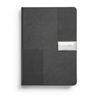 Eccolo Hard Cover Journal - 6" x 8" - Lined - 128 Sheets - Silver Plaque -6" x 8"