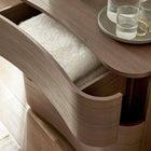 Modway Mirae 3-Drawer Curved Compact Dresser - Brushed Brown Oak-Engineered Wood Construction