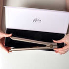 Aria 1" Digital Straightener - Brushed Gold-Enhanced Safety and Peace of Mind: Includes a 1 hour auto shut off function and a heat protective tip for secure handling during styling