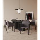 Manhattan Comfort Vogue 23.43" Modern Faux Leather Upholstered Dining Chair - Grey - Set of 2-Frame Made of Durable Metal