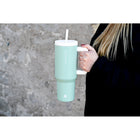 GROSCHE Aspen Insulated Water Tumbler with Handle - 40 oz. - Seafoam Green-Ultra-secure half-turn design