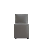 Manhattan Comfort Anna Square 18.9" Modern Faux Leather Upholstered Dining Chair - Pewter - Set of 2-Weight Capacity: 300 lb