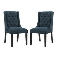 Modway Baronet Fabric Dining Chair - Azure - 2 Pack-Elegant Modern Dining Side Chair