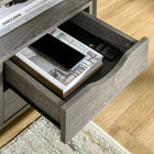 HOMCOM Nightstand with 2 Drawers - Grey-Versatile use as a bedside table, sofa table, or living room side table