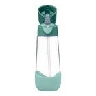 b.box - Tritan Drink Bottle - 600ml - Emerald Forest-Spill-proof straw and robust handle for school and on-the-go