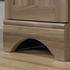 Sauder 66"W Harbor View Corner Computer Desk - Salt Oak- Lower drawer holds letter or European size hanging files to keep your important documents organized