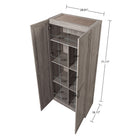 Manhattan Comfort Hopkins 59.22" 2-Piece Modern 14-Shelf Storage Closet - Grey-Includes 7 Large Cubby Compartments